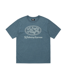 WELLBEING EXPRESS（ウェルビーイングエクスプレス）の「Oversized PEACE pigeon Half Sleeve Blue（Tシャツ/カットソー）」