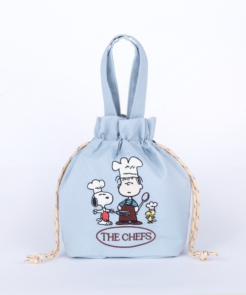 PEANUTS(ピーナッツ)の「PEANUTS 保冷巾着トート S(トートバッグ・レディース・シルバー/ブラック/サックスブルー/ベージュ・FREE)」の1枚目の写真