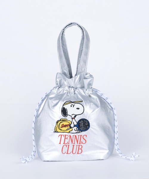 PEANUTS(ピーナッツ)の「PEANUTS 保冷巾着トート S(トートバッグ・レディース・シルバー/ブラック/サックスブルー/ベージュ・FREE)」の4枚目の写真