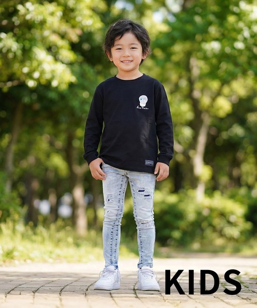 adamsJUGGLER(アダムスジャグラー)の「RTEG アイコニック/SKロンティーキッズ(Tシャツ/カットソー・キッズ・ブラック/ホワイト・110/100/150/130/120)」の4枚目の写真