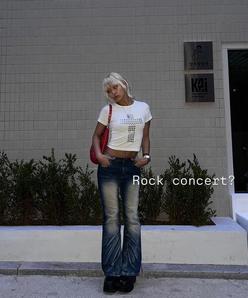VOONT（ブント）の「Stud Cross T-shirt (IVORY)（Tシャツ/カットソー・レディース・アイボリー・SMALL/MEDIUM）」の22枚目の写真