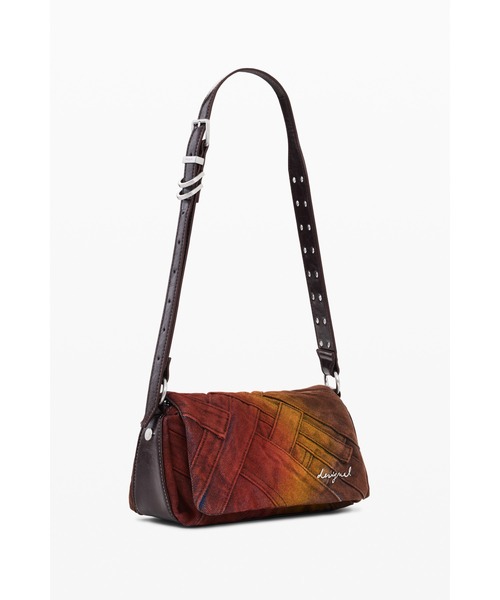 Desigual(デシグアル)の「パッチワークデニム スタッズフラップミニショルダーバッグ(ショルダーバッグ・レディース・マルチ・FREE)」の1枚目の写真