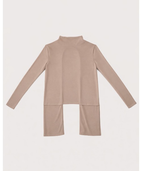 kiehtova（キエトヴァ）の「【kiehtova】BACK SLIT TOPS/バックスリットトップス（Tシャツ/カットソー・レディース・ベージュ/ダークパープル/ブラック・FREE）」の13枚目の写真