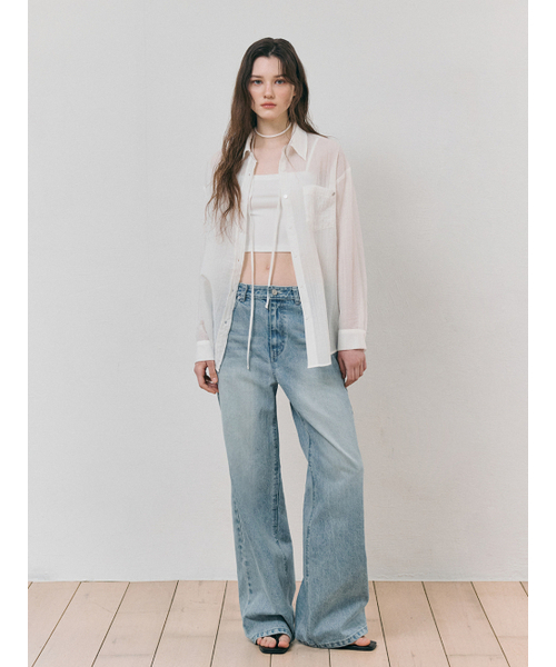 ETMON（エトモン）の「Side Button Strap Shirt, White（シャツ/ブラウス・レディース・その他・F）」の3枚目の写真
