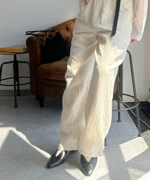 cepo（セポ）の「〈セットアップ対応可能〉ジャガードドロストイージーパンツ（その他パンツ・レディース・ブラック/オフホワイト・M/S）」の5枚目の写真