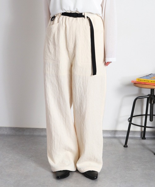 cepo（セポ）の「〈セットアップ対応可能〉ジャガードドロストイージーパンツ（その他パンツ・レディース・ブラック/オフホワイト・M/S）」の7枚目の写真