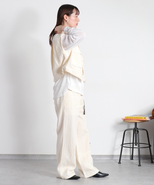 cepo（セポ）の「〈セットアップ対応可能〉ジャガードドロストイージーパンツ（その他パンツ・レディース・ブラック/オフホワイト・M/S）」の22枚目の写真