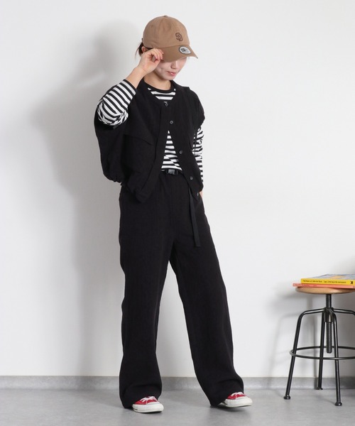 cepo（セポ）の「〈セットアップ対応可能〉ジャガードドロストイージーパンツ（その他パンツ・レディース・ブラック/オフホワイト・M/S）」の11枚目の写真