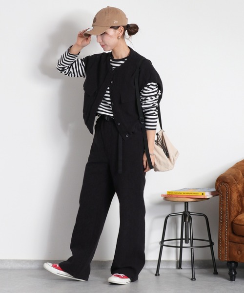 cepo（セポ）の「〈セットアップ対応可能〉ジャガードドロストイージーパンツ（その他パンツ・レディース・ブラック/オフホワイト・M/S）」の13枚目の写真