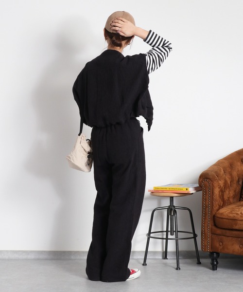 cepo（セポ）の「〈セットアップ対応可能〉ジャガードドロストイージーパンツ（その他パンツ・レディース・ブラック/オフホワイト・M/S）」の12枚目の写真