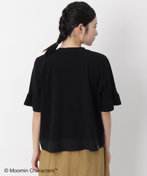 SUPER HAKKA（スーパーハッカ）の「「ムーミン一家の朝」刺繍袖フレアTシャツ（Tシャツ/カットソー・レディース・ライトグレー/サックスブルー/ブラック・FREE）」の17枚目の写真