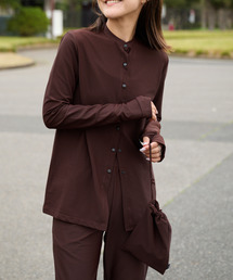 OUTDOOR PRODUCTS（アウトドアプロダクツ）の「ACTIVE WEAR テレコクルーネックスナップカーディガン（カーディガン/ボレロ）」