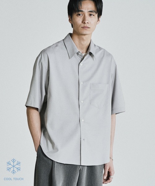 WYM LIDNM(ウィム バイ リドム)の「COOL TOUCH MICRO SPAN H/S SHIRT(シャツ/ブラウス・メンズ・チャコール/ホワイト/ライトグレー/サックスブルー/グレイッシュブルー・XS/S/M/L/XL)」の13枚目の写真