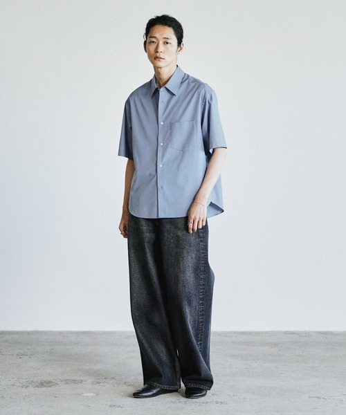 WYM LIDNM(ウィム バイ リドム)の「COOL TOUCH MICRO SPAN H/S SHIRT(シャツ/ブラウス・メンズ・チャコール/ホワイト/ライトグレー/サックスブルー/グレイッシュブルー・XS/S/M/L/XL)」の10枚目の写真