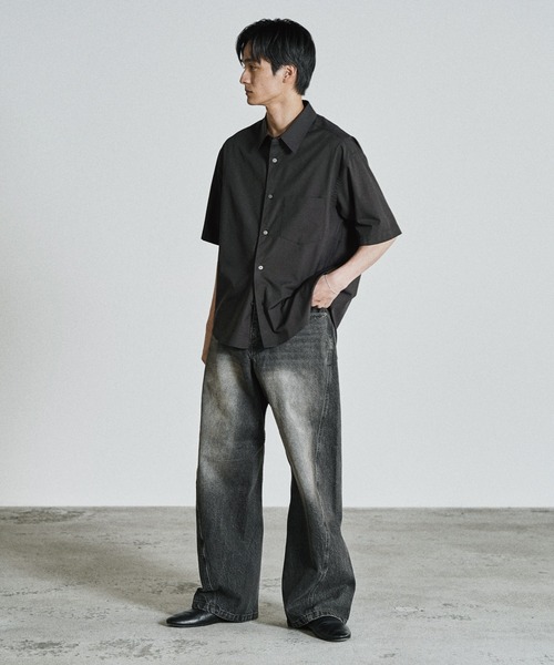 WYM LIDNM(ウィム バイ リドム)の「COOL TOUCH MICRO SPAN H/S SHIRT(シャツ/ブラウス・メンズ・チャコール/ホワイト/ライトグレー/サックスブルー/グレイッシュブルー・XS/S/M/L/XL)」の14枚目の写真