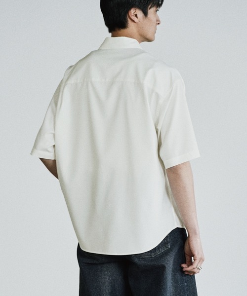 WYM LIDNM(ウィム バイ リドム)の「COOL TOUCH MICRO SPAN H/S SHIRT(シャツ/ブラウス・メンズ・チャコール/ホワイト/ライトグレー/サックスブルー/グレイッシュブルー・XS/S/M/L/XL)」の20枚目の写真