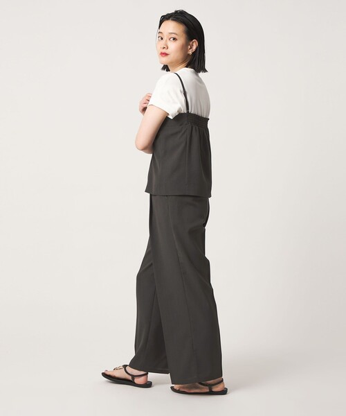 A DAY IN THE LIFE UNITED ARROWS(アデイインザライフユナイテッドアローズ)の「リネンライク ジップキャミ+パンツ ‐セットアイテム・ウォッシャブル‐ <A DAY IN THE LIFE>(サロペット/オーバーオール・レディース・ダークグレー/ベージュ/ダークブラウン・FREE)」の15枚目の写真