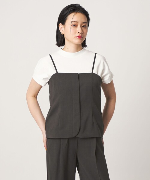A DAY IN THE LIFE UNITED ARROWS(アデイインザライフユナイテッドアローズ)の「リネンライク ジップキャミ+パンツ ‐セットアイテム・ウォッシャブル‐ <A DAY IN THE LIFE>(サロペット/オーバーオール・レディース・ダークグレー/ベージュ/ダークブラウン・FREE)」の16枚目の写真