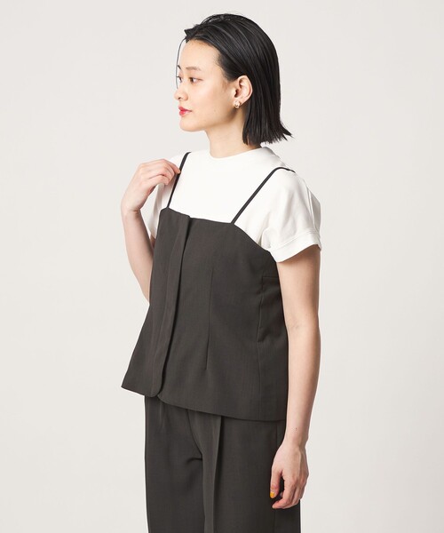 A DAY IN THE LIFE UNITED ARROWS(アデイインザライフユナイテッドアローズ)の「リネンライク ジップキャミ+パンツ ‐セットアイテム・ウォッシャブル‐ <A DAY IN THE LIFE>(サロペット/オーバーオール・レディース・ダークグレー/ベージュ/ダークブラウン・FREE)」の17枚目の写真