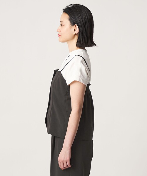 A DAY IN THE LIFE UNITED ARROWS(アデイインザライフユナイテッドアローズ)の「リネンライク ジップキャミ+パンツ ‐セットアイテム・ウォッシャブル‐ <A DAY IN THE LIFE>(サロペット/オーバーオール・レディース・ダークグレー/ベージュ/ダークブラウン・FREE)」の21枚目の写真