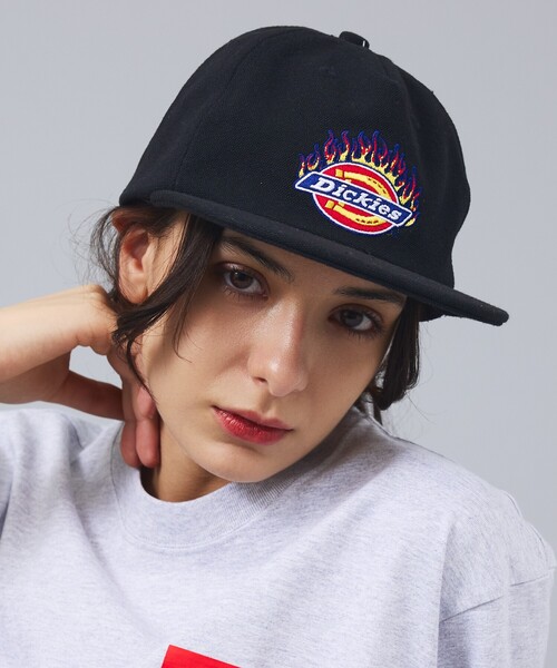 Dickies(ディッキーズ)の「【Dickies / ディッキーズ】FIRE ICON5PANEL CAP/ファイヤーアイコン5パネルキャップ(キャップ・メンズ・ブラック/ブラウン/グレー・フリー)」の4枚目の写真