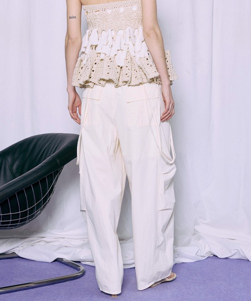 MAISON SPECIAL(メゾンスペシャル)の「2WAY Cocoon Military Pants/2WAYコクーンミリタリーパンツ(その他パンツ・レディース・ホワイト/チャコールグレー/イエロー・36/38)」の14枚目の写真