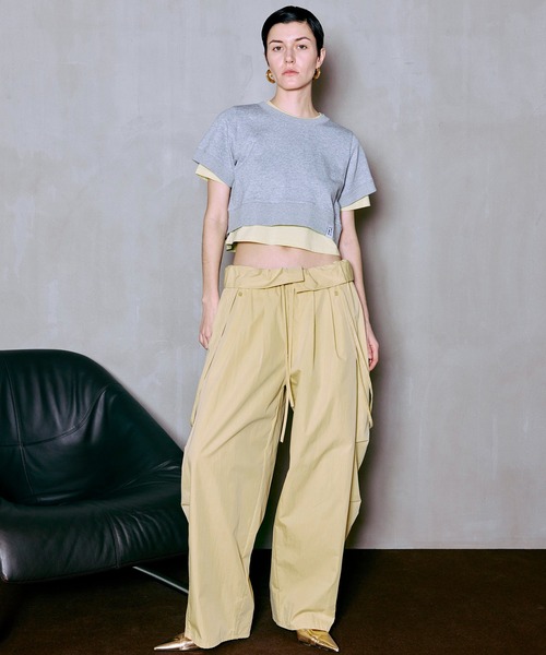 MAISON SPECIAL(メゾンスペシャル)の「2WAY Cocoon Military Pants/2WAYコクーンミリタリーパンツ(その他パンツ・レディース・ホワイト/チャコールグレー/イエロー・36/38)」の5枚目の写真