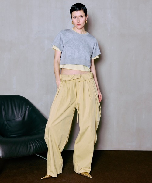 MAISON SPECIAL(メゾンスペシャル)の「2WAY Cocoon Military Pants/2WAYコクーンミリタリーパンツ(その他パンツ・レディース・ホワイト/チャコールグレー/イエロー・36/38)」の6枚目の写真