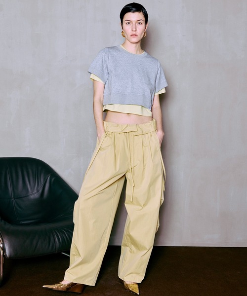 MAISON SPECIAL(メゾンスペシャル)の「2WAY Cocoon Military Pants/2WAYコクーンミリタリーパンツ(その他パンツ・レディース・ホワイト/チャコールグレー/イエロー・36/38)」の7枚目の写真