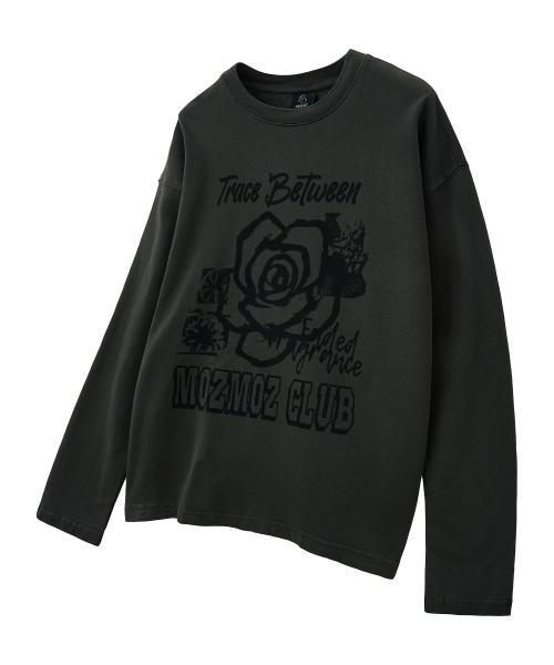 MOZMOZ(モズモズ)の「ローズペタルグラフィックピグメントロングスリーブチャコール(Tシャツ/カットソー・レディース・その他・1/2/3)」の5枚目の写真