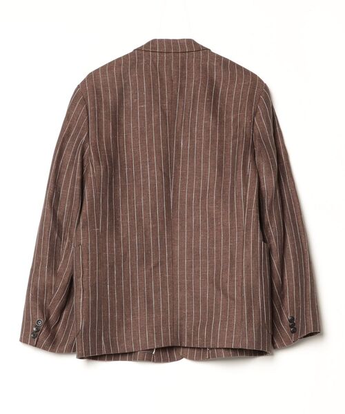 TODAYFUL（トゥデイフル）の「Boyfriend Stripe Linen Jacket 12610108（ブルゾン・メンズ・ブラウン・38/36）」の2枚目の写真