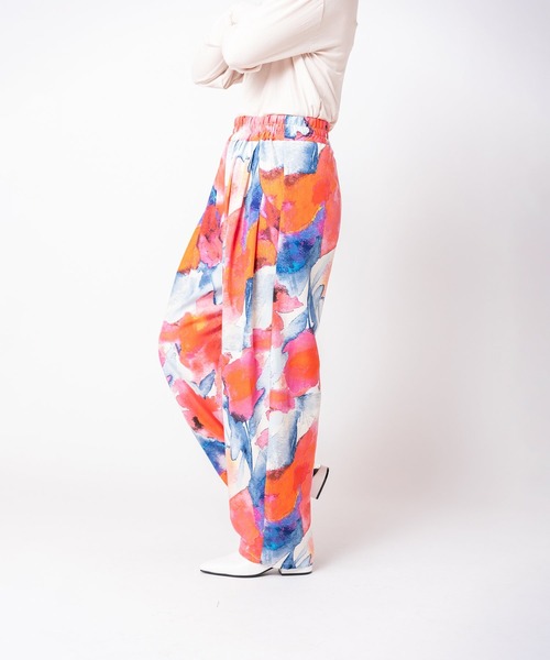 OSMOSIS(オズモーシス)の「プリントタックパンツ(その他パンツ・レディース・ブラウン/グレー/ピンク・ONE SIZE)」の14枚目の写真