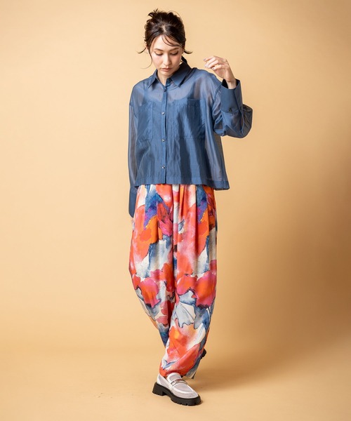 OSMOSIS(オズモーシス)の「プリントタックパンツ(その他パンツ・レディース・ブラウン/グレー/ピンク・ONE SIZE)」の22枚目の写真