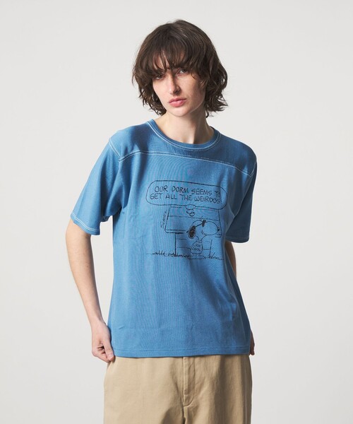 6（ロク）の「【別注】＜Healthknit for 6＞SNOOPY フットボール Tシャツ（Tシャツ/カットソー・レディース・オフホワイト/ライトブルー・S/M）」の10枚目の写真