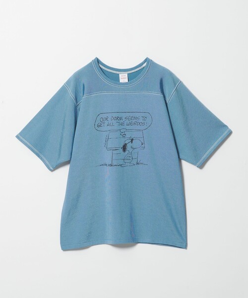 6（ロク）の「【別注】＜Healthknit for 6＞SNOOPY フットボール Tシャツ（Tシャツ/カットソー・レディース・オフホワイト/ライトブルー・S/M）」の8枚目の写真