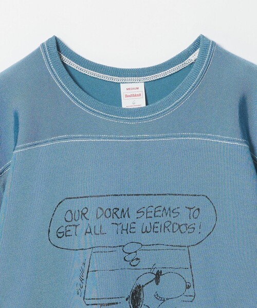 6（ロク）の「【別注】＜Healthknit for 6＞SNOOPY フットボール Tシャツ（Tシャツ/カットソー・レディース・オフホワイト/ライトブルー・S/M）」の6枚目の写真