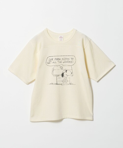 6（ロク）の「【別注】＜Healthknit for 6＞SNOOPY フットボール Tシャツ（Tシャツ/カットソー・レディース・オフホワイト/ライトブルー・S/M）」の16枚目の写真