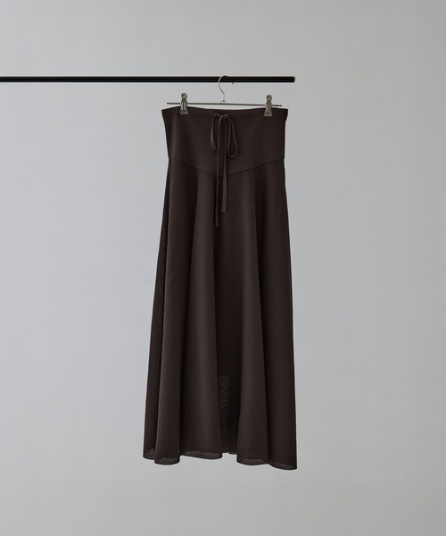 WRAPINKNOT（ラッピンノット）の「[WRAPINKNOT/ラッピンノット] Dry Knit Flare Skirt（スカート・レディース・アイボリー/ダークブラウン・0/1）」の17枚目の写真