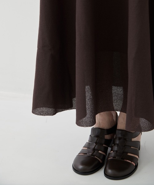 WRAPINKNOT（ラッピンノット）の「[WRAPINKNOT/ラッピンノット] Dry Knit Flare Skirt（スカート・レディース・アイボリー/ダークブラウン・0/1）」の14枚目の写真