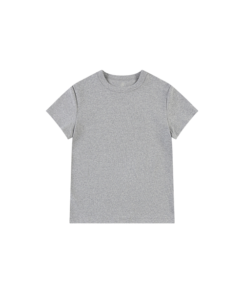 SIYAZU(シヤジュ)の「SITP5275 スリムリブ半袖Tシャツ_メランジェグレー(Tシャツ/カットソー・レディース・ライトグレー・ONE)」の1枚目の写真