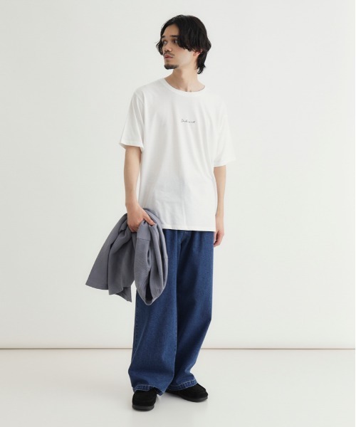 Right-on(ライトオン)の「PLUS ONE(プラスワン)ジャガード長袖カーディガンロゴプリントTシャツセット(カーディガン/ボレロ・メンズ・ベージュ/ダークグレー/サックスブルー・S/L/XL/M)」の16枚目の写真