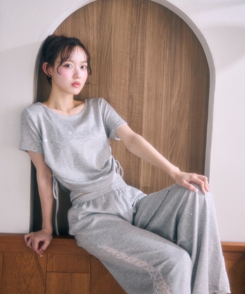TITTY&CO.(ティティーアンドコー)の「サイドレースラメスウェットパンツ(スウェットパンツ・レディース・グレー/ブラック/ピンク・FREE)」の20枚目の写真