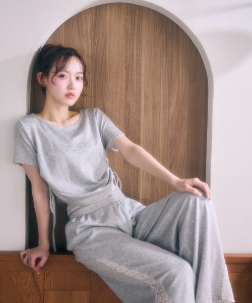 TITTY&CO.(ティティーアンドコー)の「サイドレースラメスウェットパンツ(スウェットパンツ・レディース・グレー/ブラック/ピンク・FREE)」の21枚目の写真
