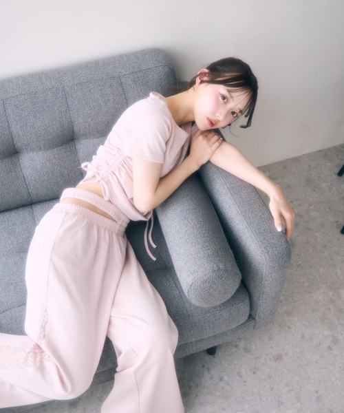 セール】サイドレースラメスウェットパンツ（スウェットパンツ