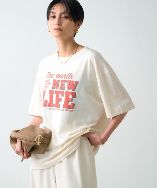 LOUNGEDRESS(ラウンジドレス)の「ロゴプリントTシャツ(Tシャツ/カットソー・レディース・アイボリー・FREE)」の8枚目の写真