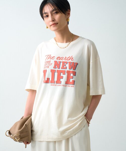 LOUNGEDRESS(ラウンジドレス)の「ロゴプリントTシャツ(Tシャツ/カットソー・レディース・アイボリー・FREE)」の7枚目の写真