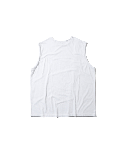 ANGLAN（アングラン）の「Notebook Patch Sleeveless - White（Tシャツ/カットソー・メンズ・その他・FREE）」の2枚目の写真
