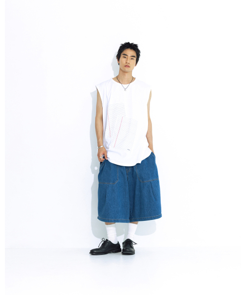 ANGLAN（アングラン）の「Notebook Patch Sleeveless - White（Tシャツ/カットソー・メンズ・その他・FREE）」の3枚目の写真
