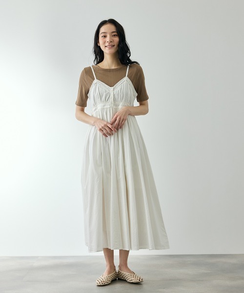 QUEENS COURT（クイーンズコート）の「MUSEレースキャミワンピース（ワンピース・レディース・オフホワイト/ブラック・M）」の19枚目の写真