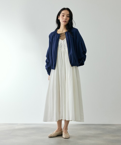 QUEENS COURT（クイーンズコート）の「MUSEレースキャミワンピース（ワンピース・レディース・オフホワイト/ブラック・M）」の5枚目の写真
